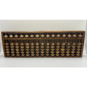 Antique Japanese Soroban Abacus – Osaka Wholesaler, Hiroshima Marked